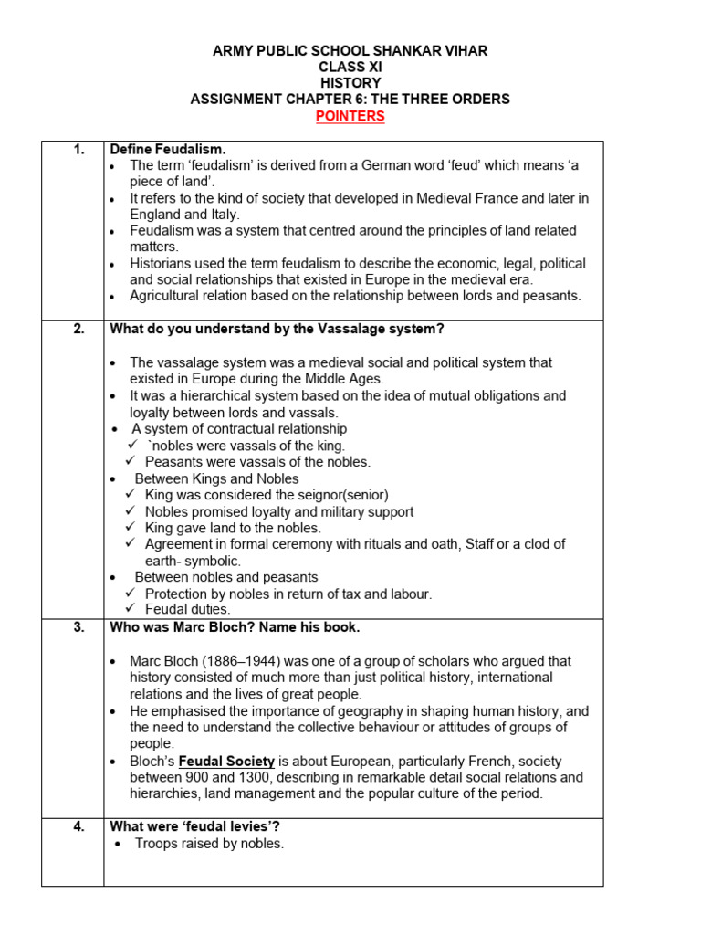 Understanding Feudalism and Vassalage | PDF | Feudalism | Serfdom