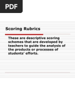 Scoring Rubrics