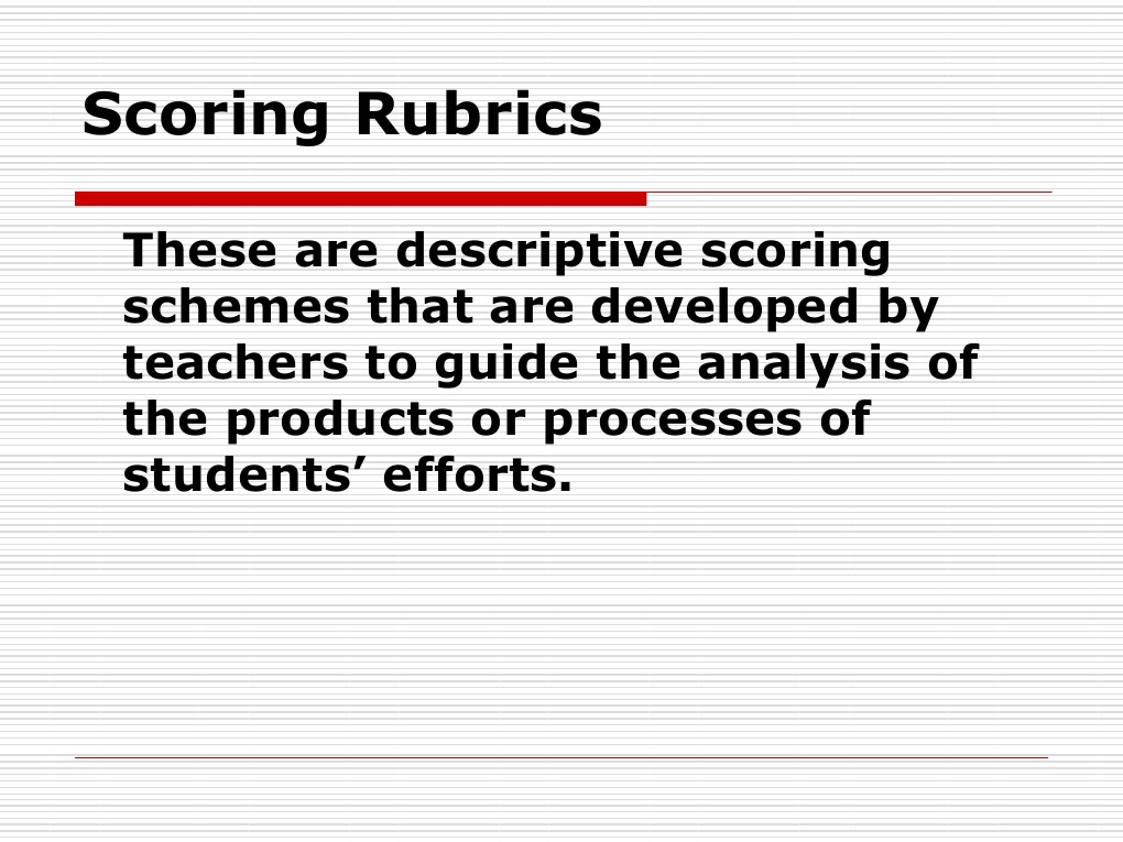 Scoring Rubrics | PDF | Rubric (Academic) | Evaluation Methods
