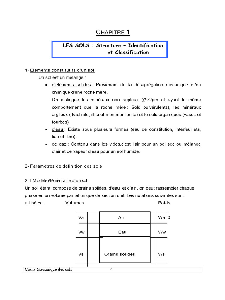 Mécanique des sols : éléments et essais | PDF | Physique appliquée et ...