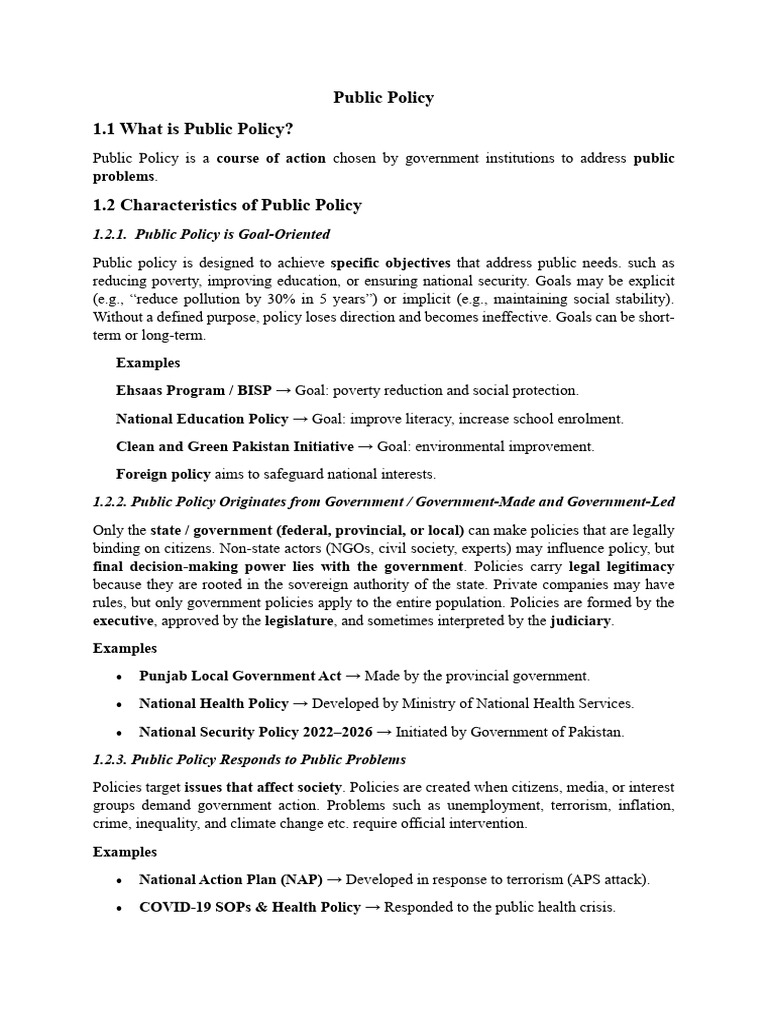 Public Policy Notes Week 08 - 104306 | PDF | Policy | Taxes