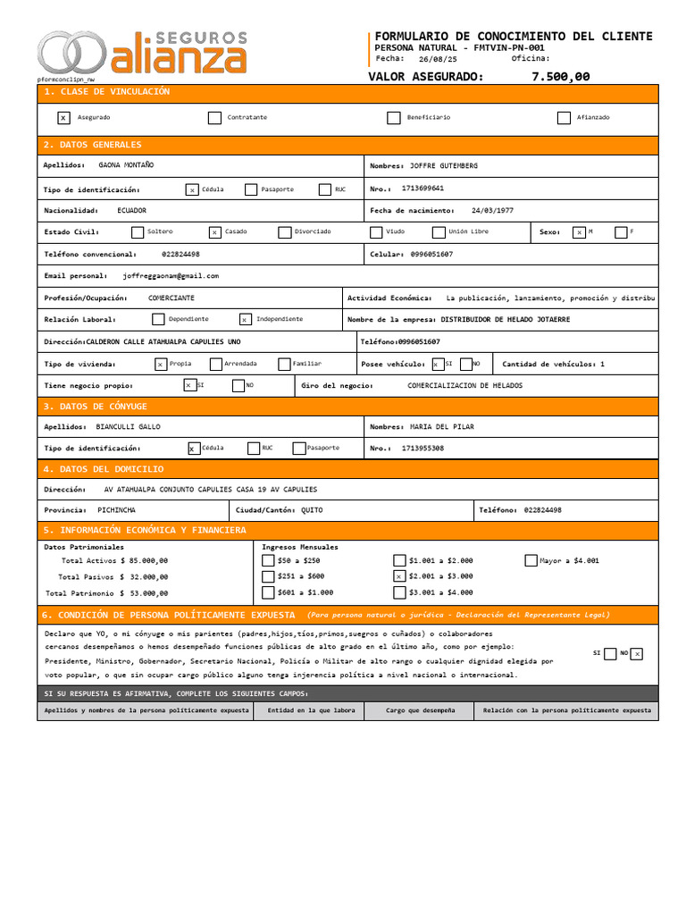 Fomulario Compl | PDF | Seguro