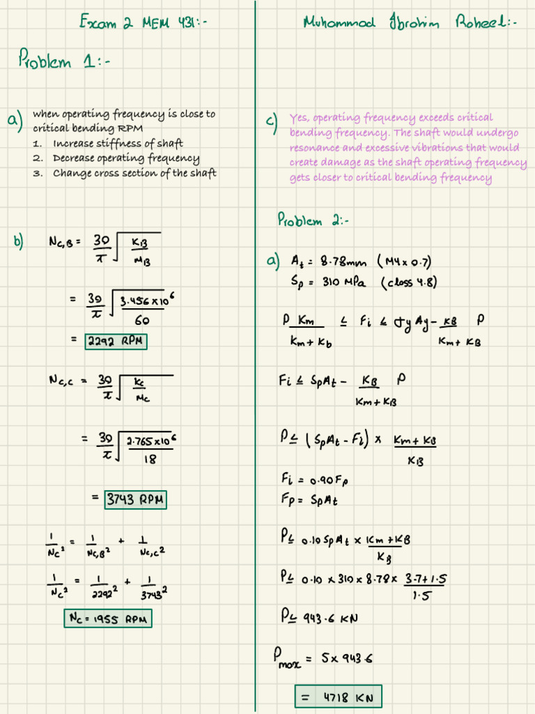 Exam 2 | PDF | Periodic Phenomena | Applied And Interdisciplinary Physics