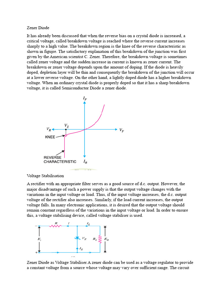 Zener Diode and LED Overview | PDF | Diode | P–N Junction