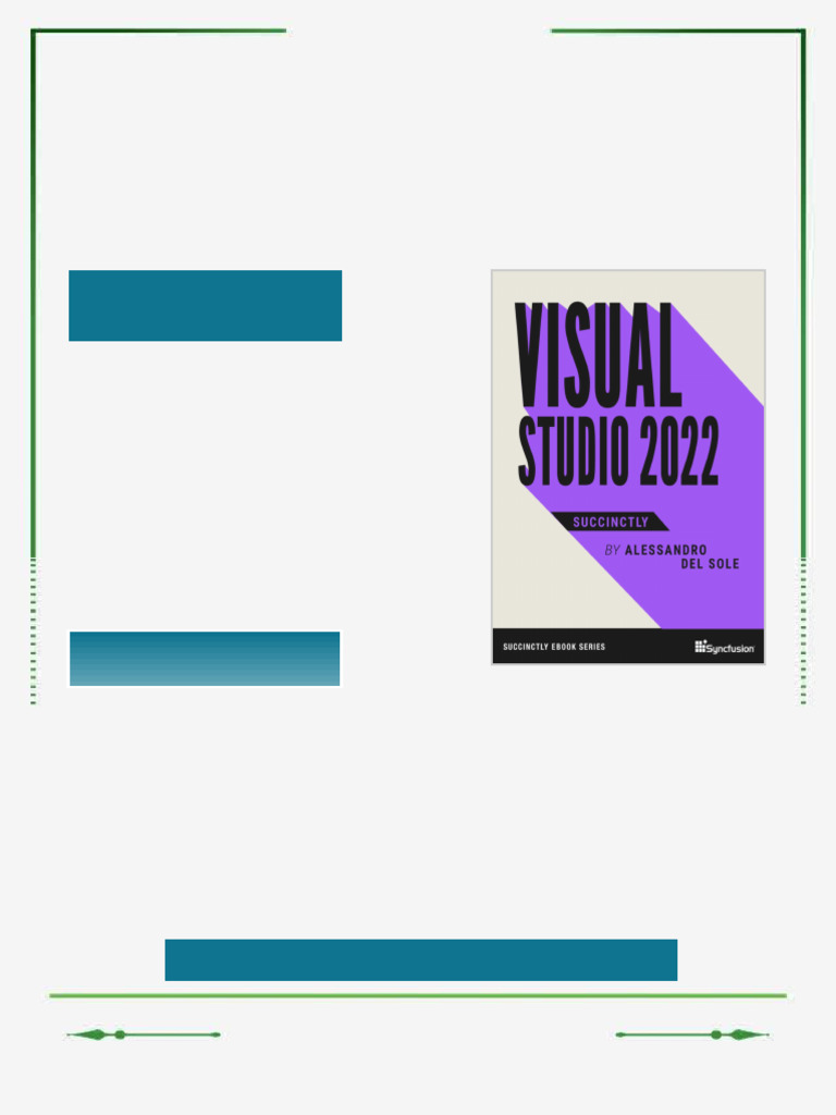 Visual Studio 2022 Succinctly 1st Edition Alessandro Del Sole eBook ...