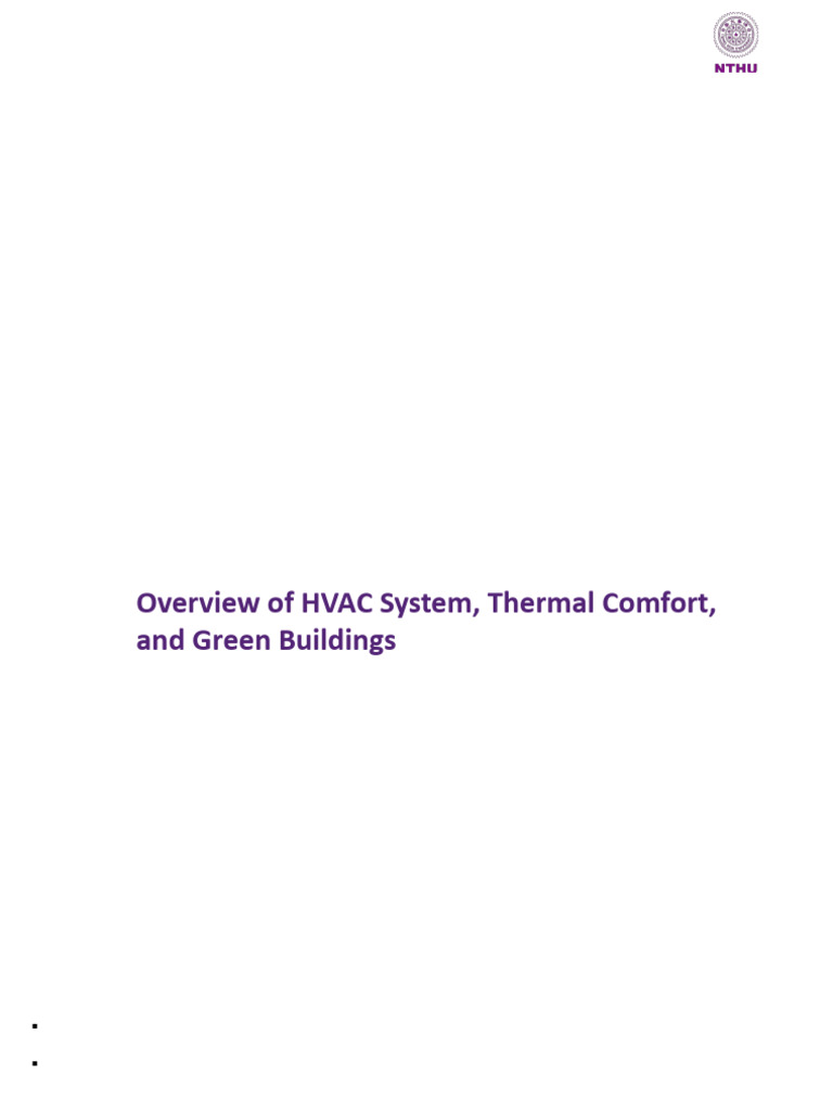 HVAC Systems and Thermal Comfort Guide | PDF | Heat Transfer | Heat