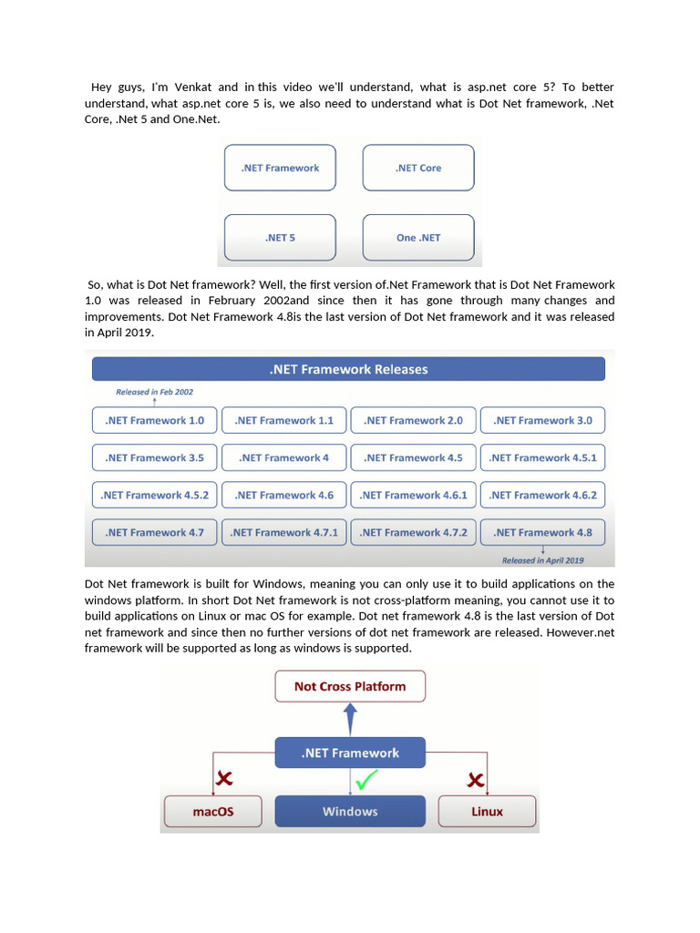 Understanding ASP.NET Core 5 Overview | PDF | Cross Platform Software ...
