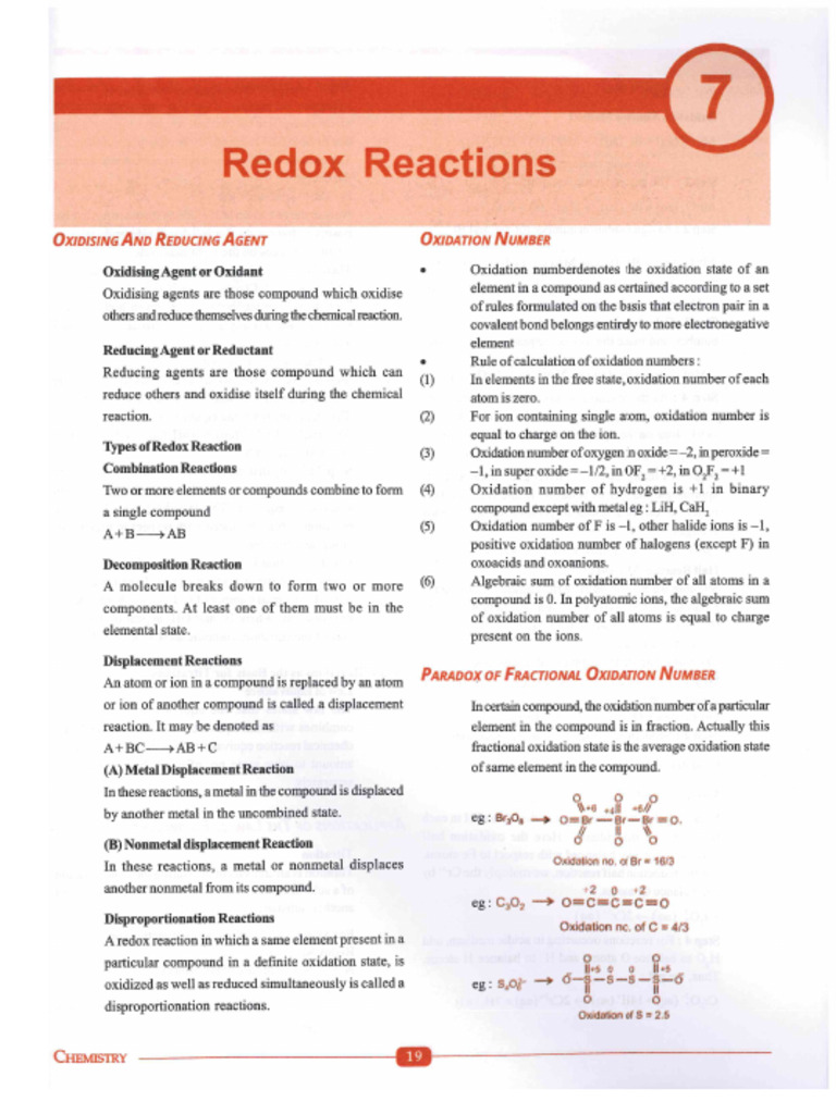 Redox Reactions | PDF