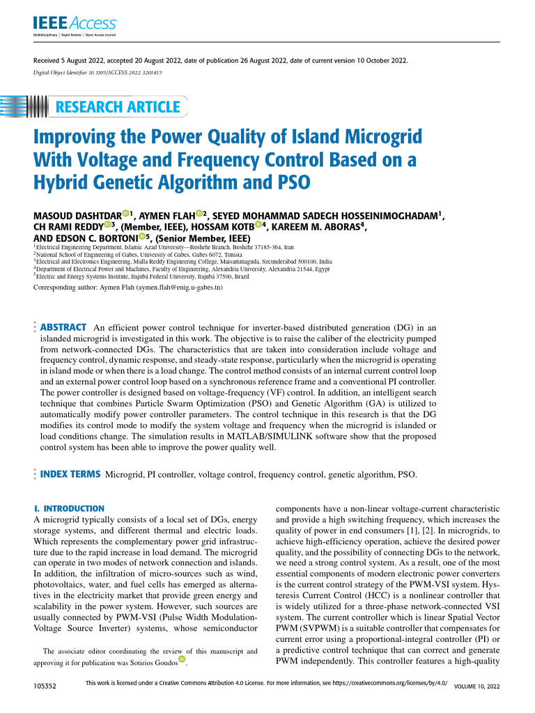 Power Quality Control in Island Microgrids | PDF | Power Inverter ...