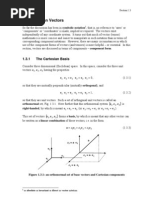 Vectors Tensors Cartesian Vectors