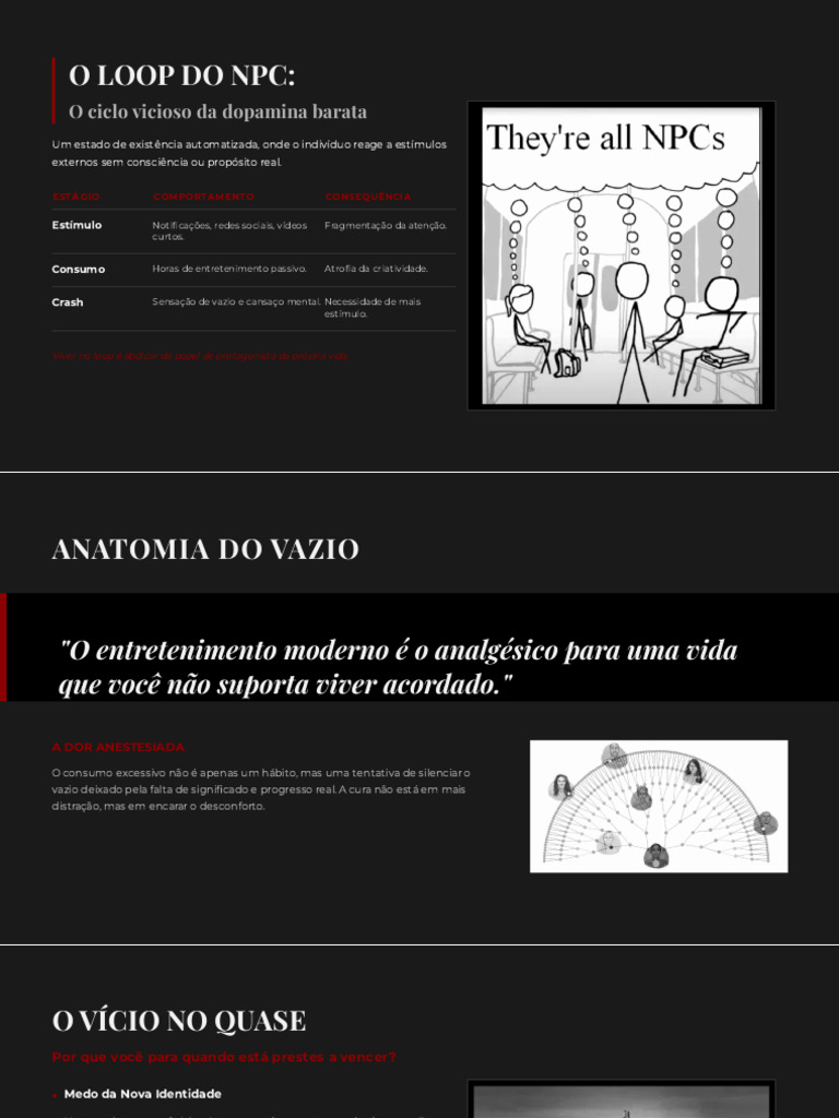 O Loop do NPC: Vício e Conforto do Quase | PDF