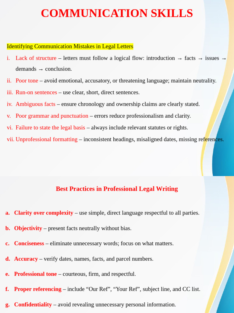 Legal Letter Communication Tips | PDF | Human Communication