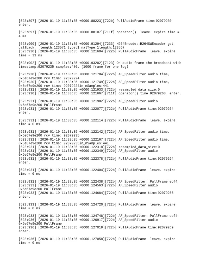Audio Frame Processing Log | PDF | Audio Engineering | Sound Production ...