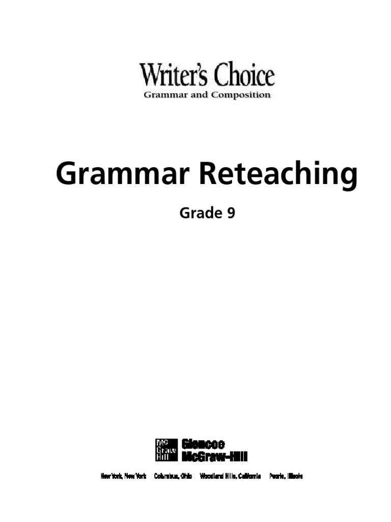 Grade 9 Grammar and Composition Guide | PDF | Comma | Syntax