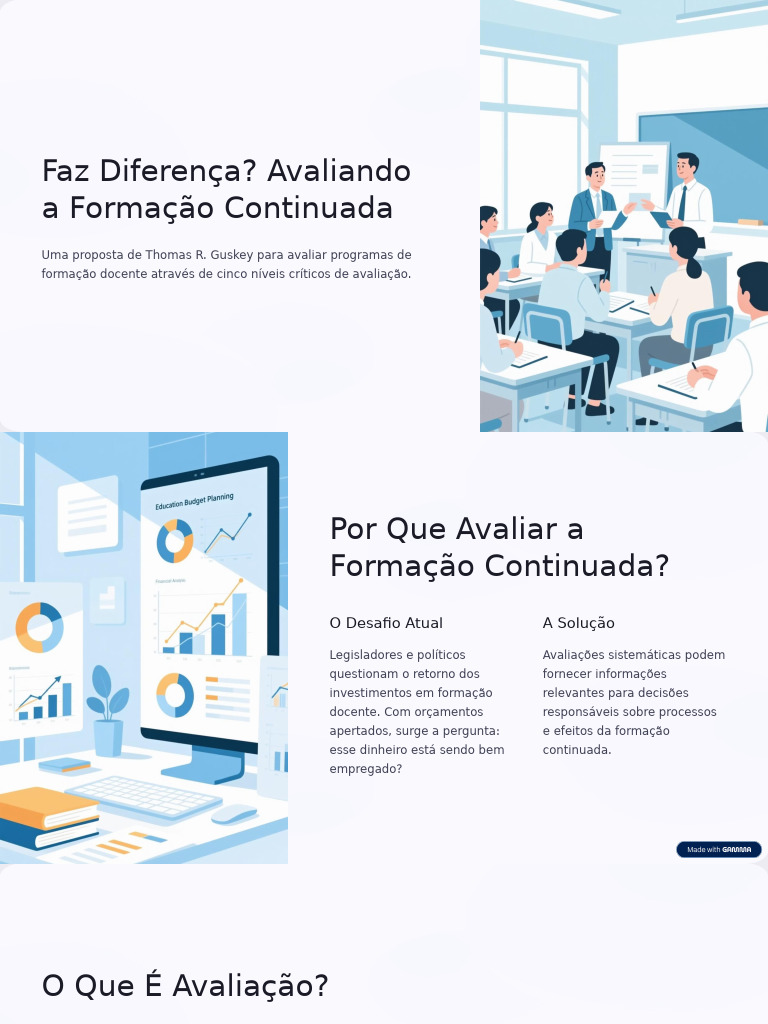 Avaliação da Formação Continuada Docente | PDF | Aprendizado | Cognição