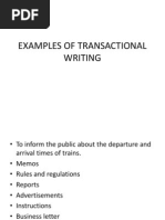 Download Examples of Transactional Writing by pia partician SN98437472 doc pdf