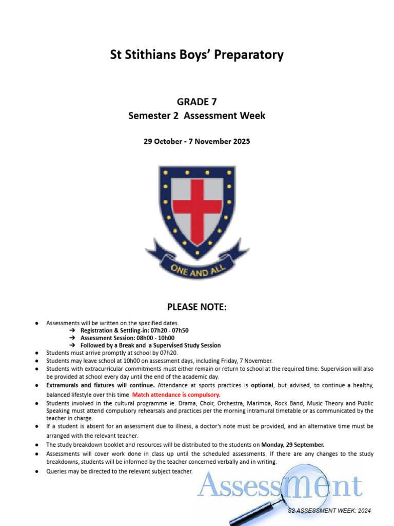 GR 7 Assessment Week-S2 2025 | PDF | Rectangle | Area