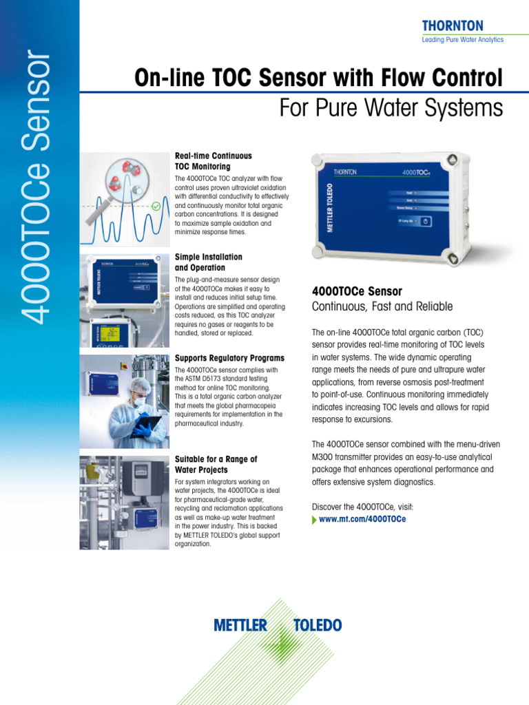 4000TOCe: Advanced TOC Analyzer | PDF | Total Organic Carbon | Chemistry