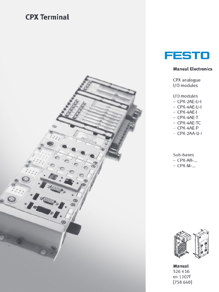 Festo CPX-2AA-UI, Série CPX-4AE-P, Série CPX-M Manual - Manualzz | PDF