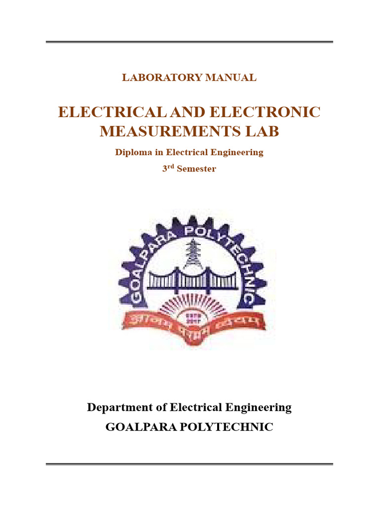 Electrical Measurements Lab Manual | PDF | Voltage | Capacitor