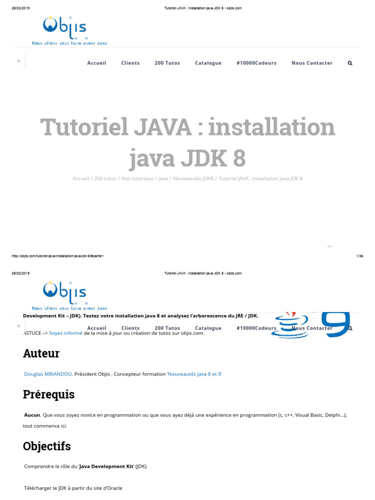 Installation du JDK 8 en Java | PDF | Java (Langage de programmation ...