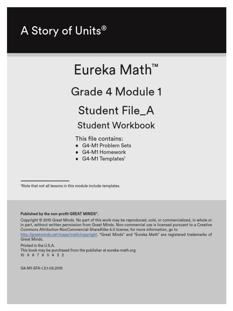 Grade 4 Eureka Math Module 1 Workbook | PDF | Mathematics