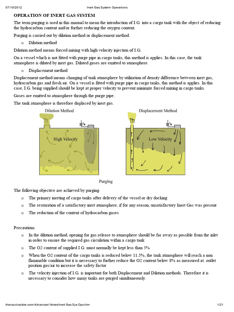 Inert Gas System Operations Guide | PDF | Oil Tanker | Boiler