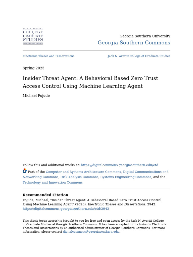 Behavioral Zero Trust Access Control | PDF | Access Control | Machine ...