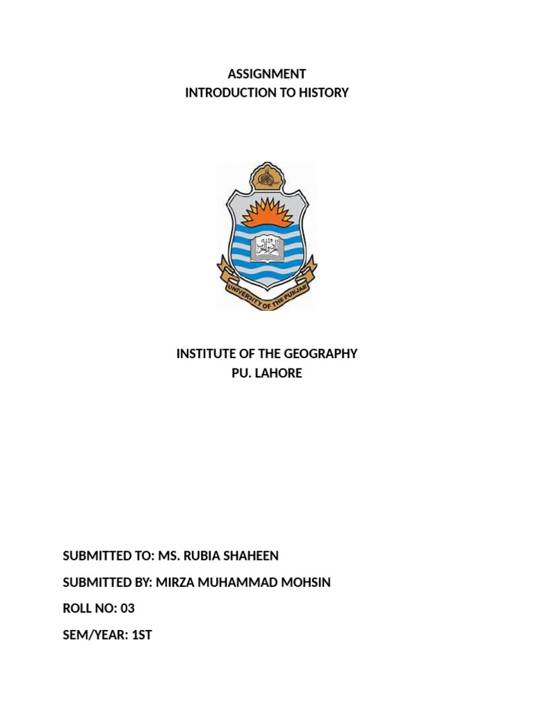 Introduction to History Assignment | PDF