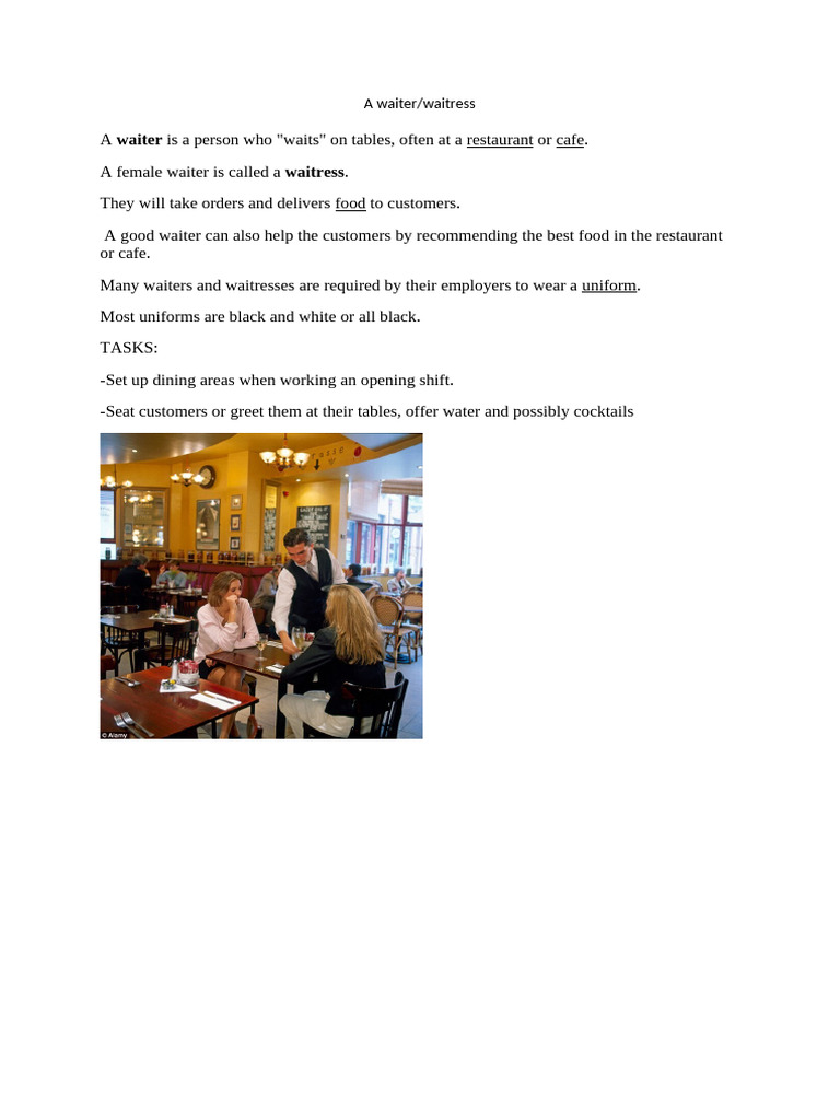A Waiter | PDF
