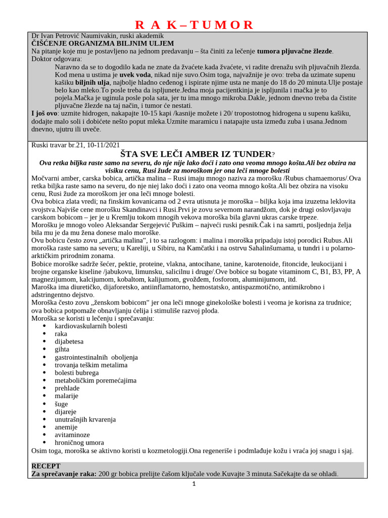 Rak - Tumor | PDF