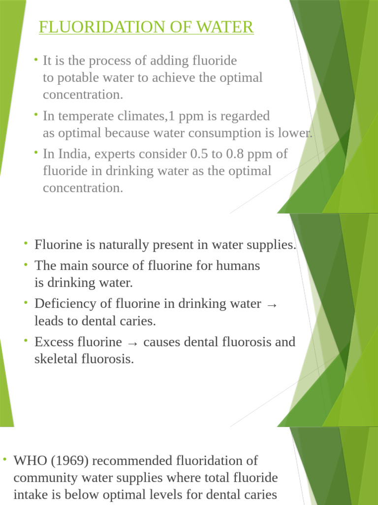 Fluoridation of Water - PSM Museum Activity. | PDF