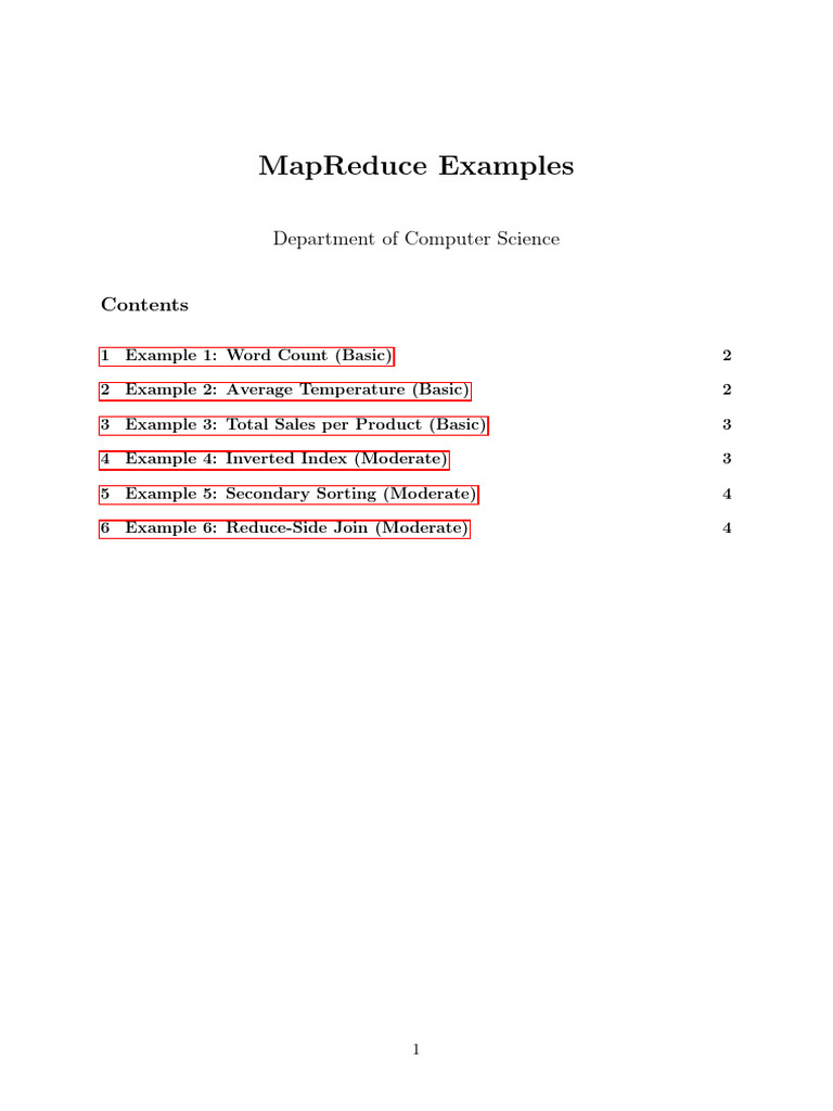 MapReduce Examples and Use Cases | PDF | Map Reduce | Apache Hadoop
