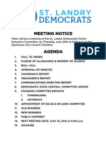St. Landry Democrats Meeting Notice & Agenda