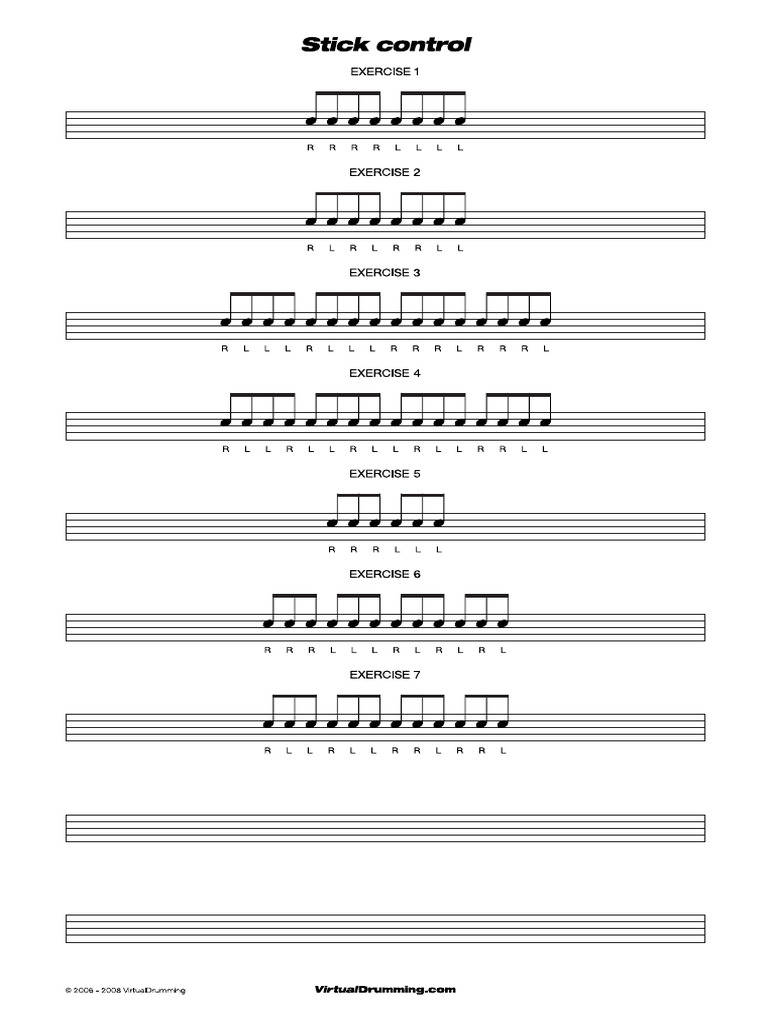 Stick Control 1-7 | PDF