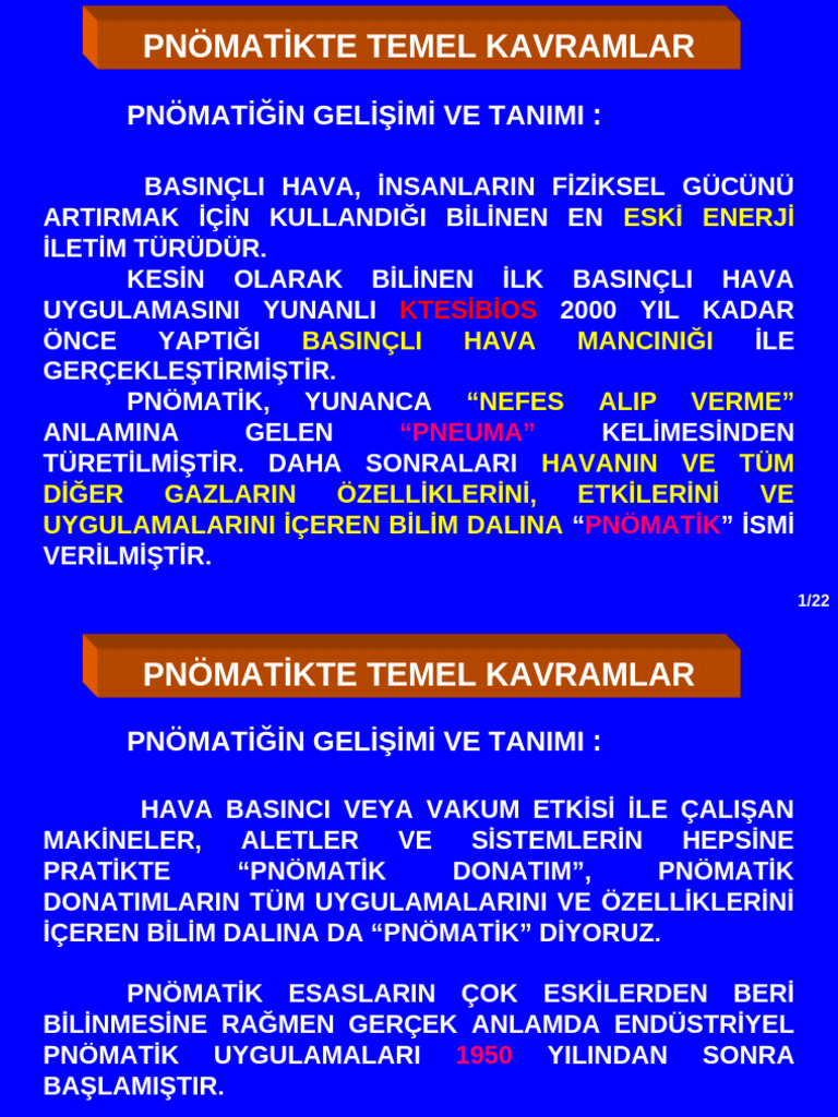 01 Pnomatikte Temel Kavramlar | PDF