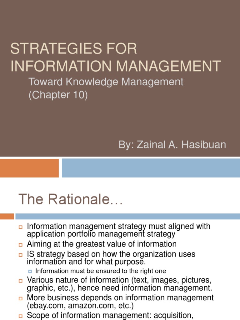 Information Management Strategies Explained | PDF | Knowledge ...
