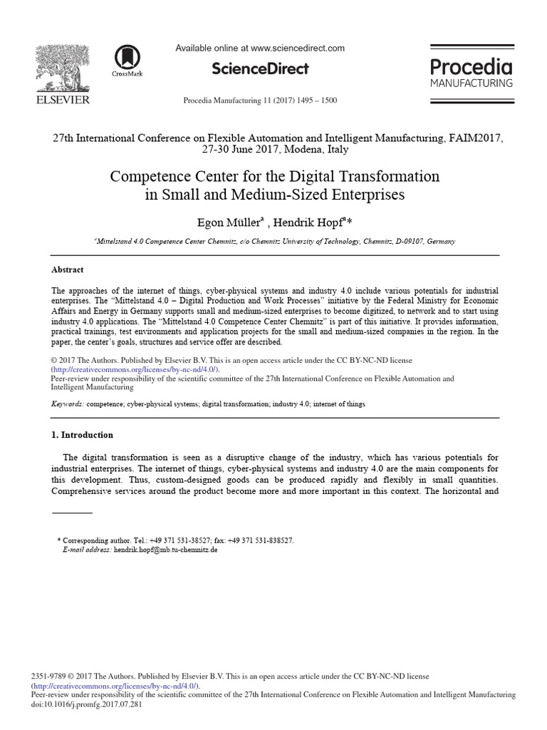 Competence For Digital Transformation | PDF | System | Internet Of Things