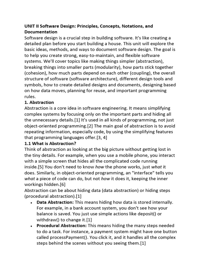 Software Design Principles and Practices | PDF | Abstraction (Computer ...