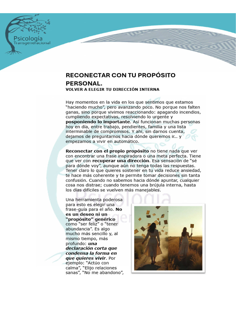 Dia 03 Reconectar Con Tu Proposito Personal | PDF