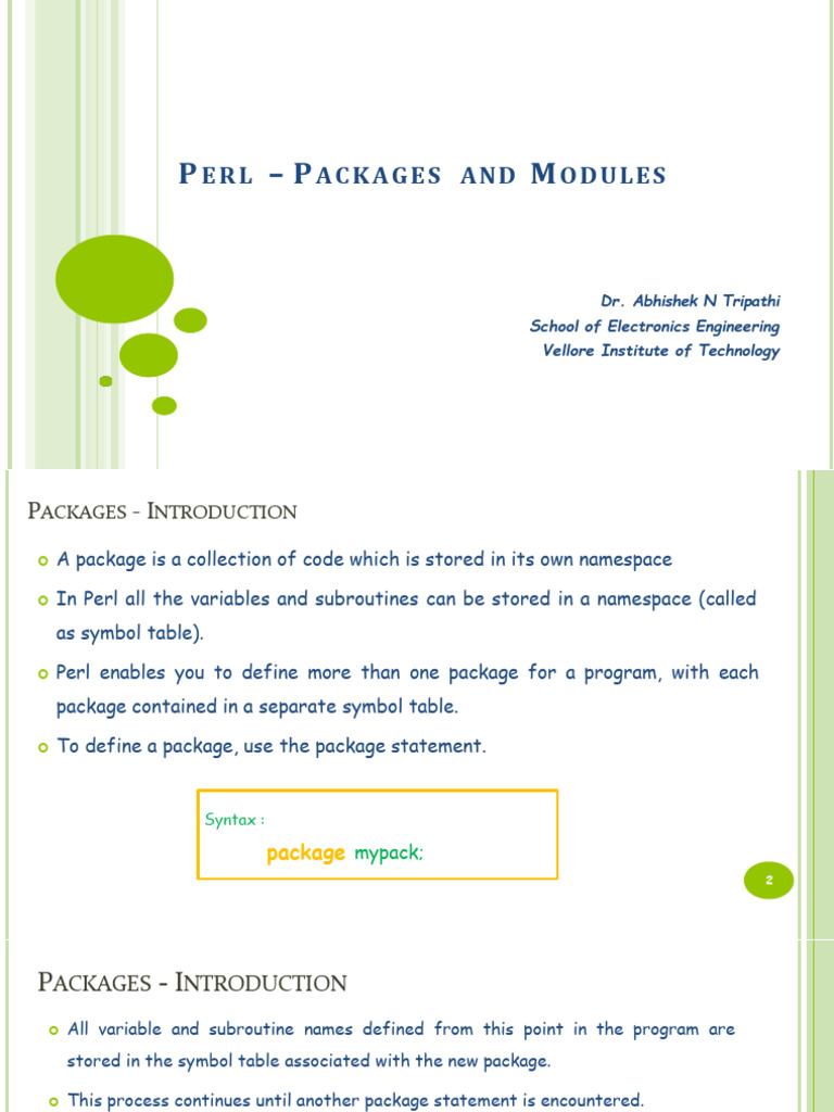 Perl Packages and Modules Explained | PDF | Perl | Software