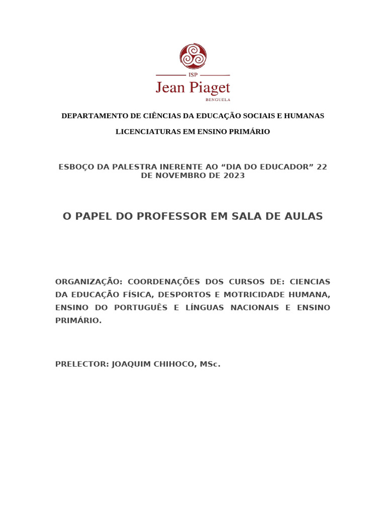 O Papel do Professor na Educação Atual | PDF | Pedagogia | Aprendizado