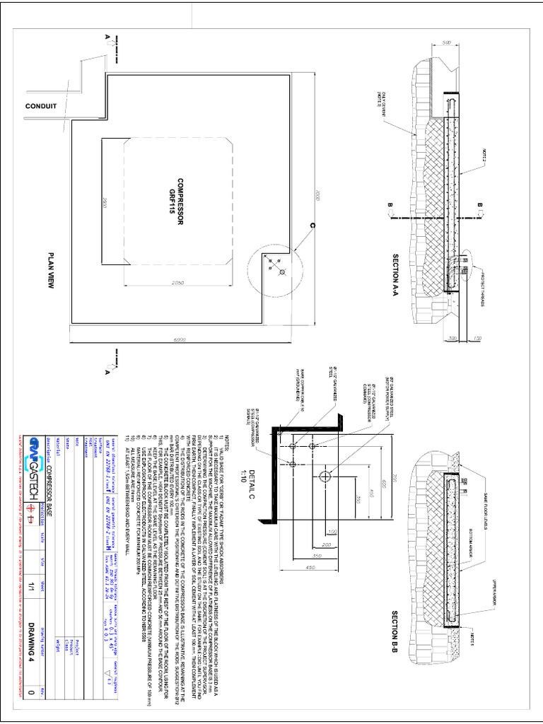 DRAWING4 GRF115-Compressor Base | PDF