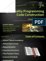 High-Quality Programming Code Construction - Course Introduction