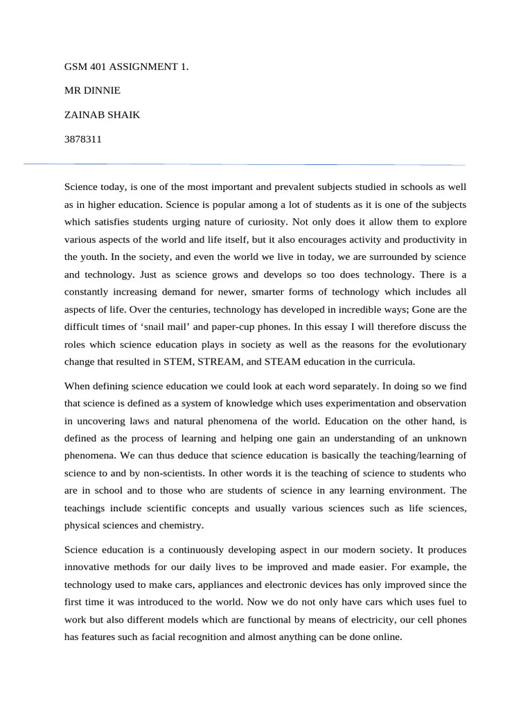 Gsm 401 Assignment 1 | PDF