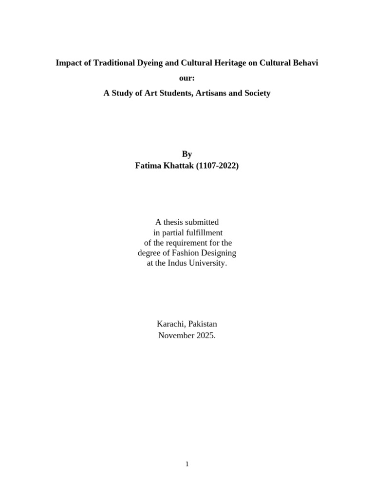 Reviving Traditional Dyeing for Sustainability | PDF | Dyeing ...