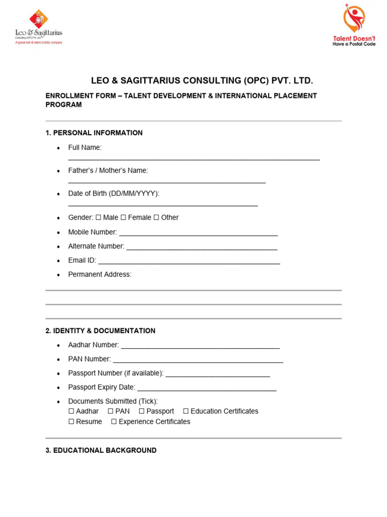 LNS - Application Form | PDF | Travel Visa
