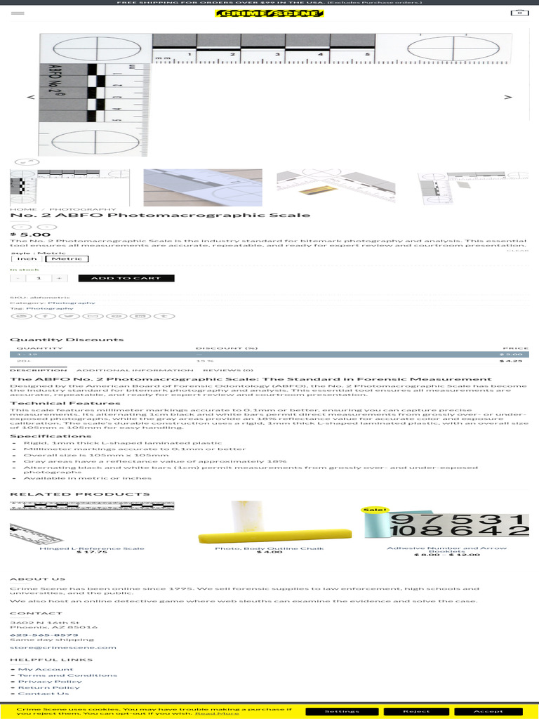 ABFO No. 2 Photomacrographic Scale For Bitemark Analysis | PDF ...