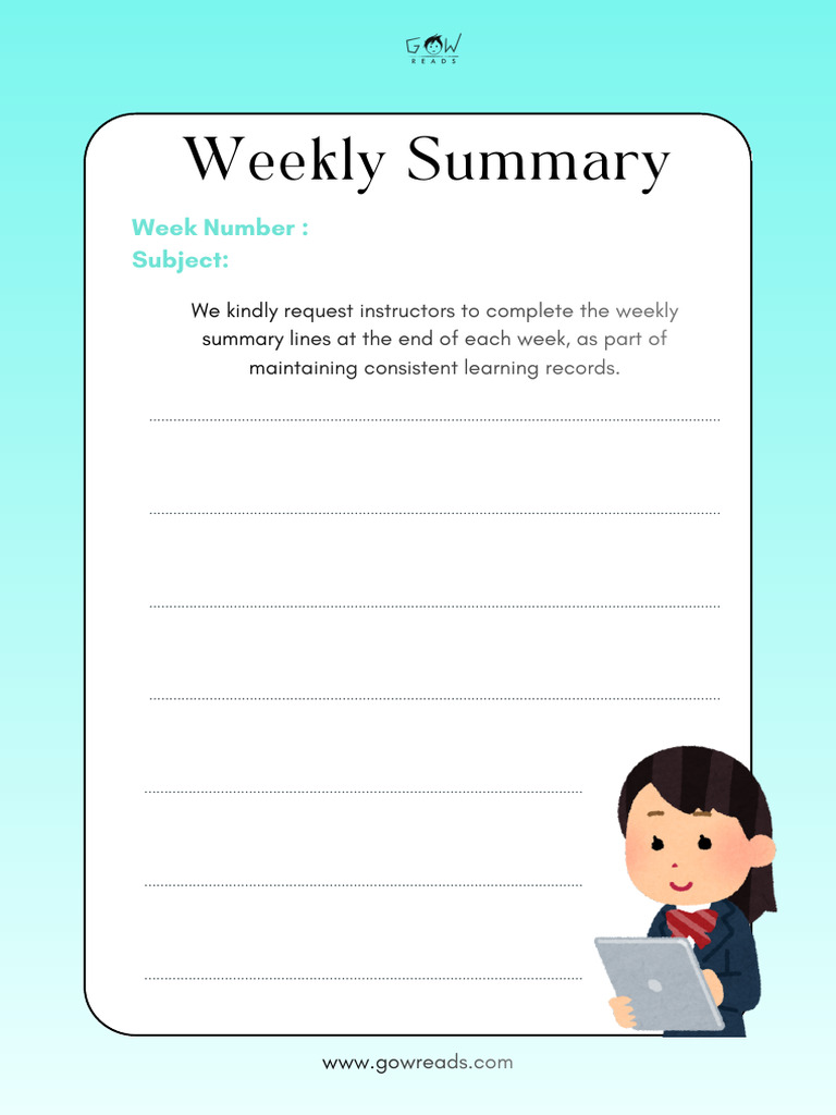 Weekly Summary! | PDF