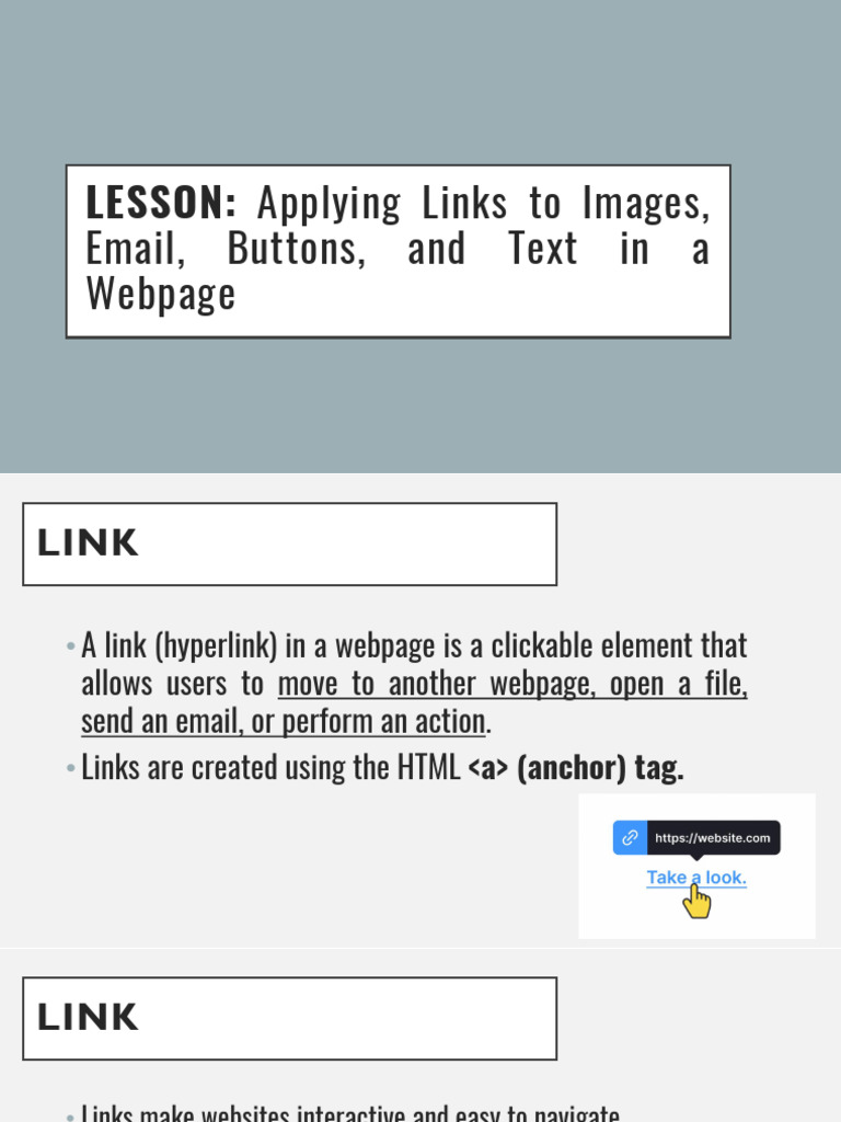 How to Apply Links in Webpages | PDF